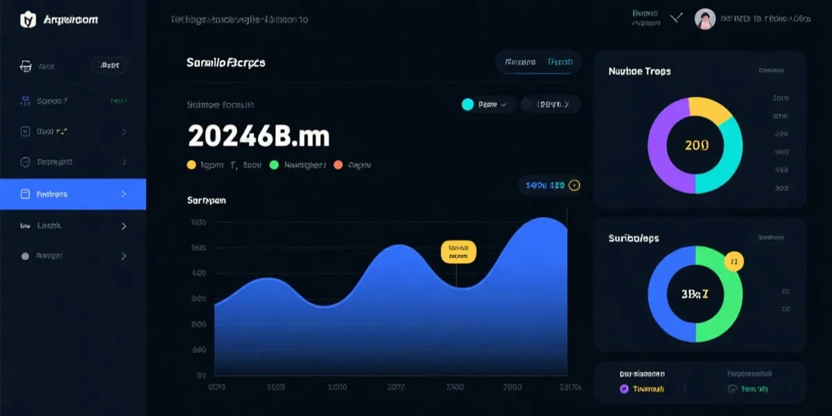 数据分析仪表盘与号码走势示意